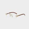 Classic Vintage Rimless Square Leopard Head Sunglasses - Image 4