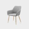 Angela Luxury Modern Restaurant Dining Chair Nordic Upholstered Fabric Velvet - Image 2