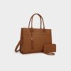Missnine Laptop Tote Bag Canvas Laptop Bag 15.6 inch Work Shoulder Bags Casual Briefcase Handbag - Image 5